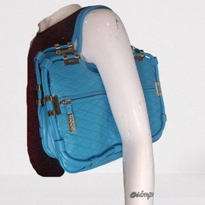 NWT! Bodhi Aqua Blue Quilted Leather Shoulder Bag